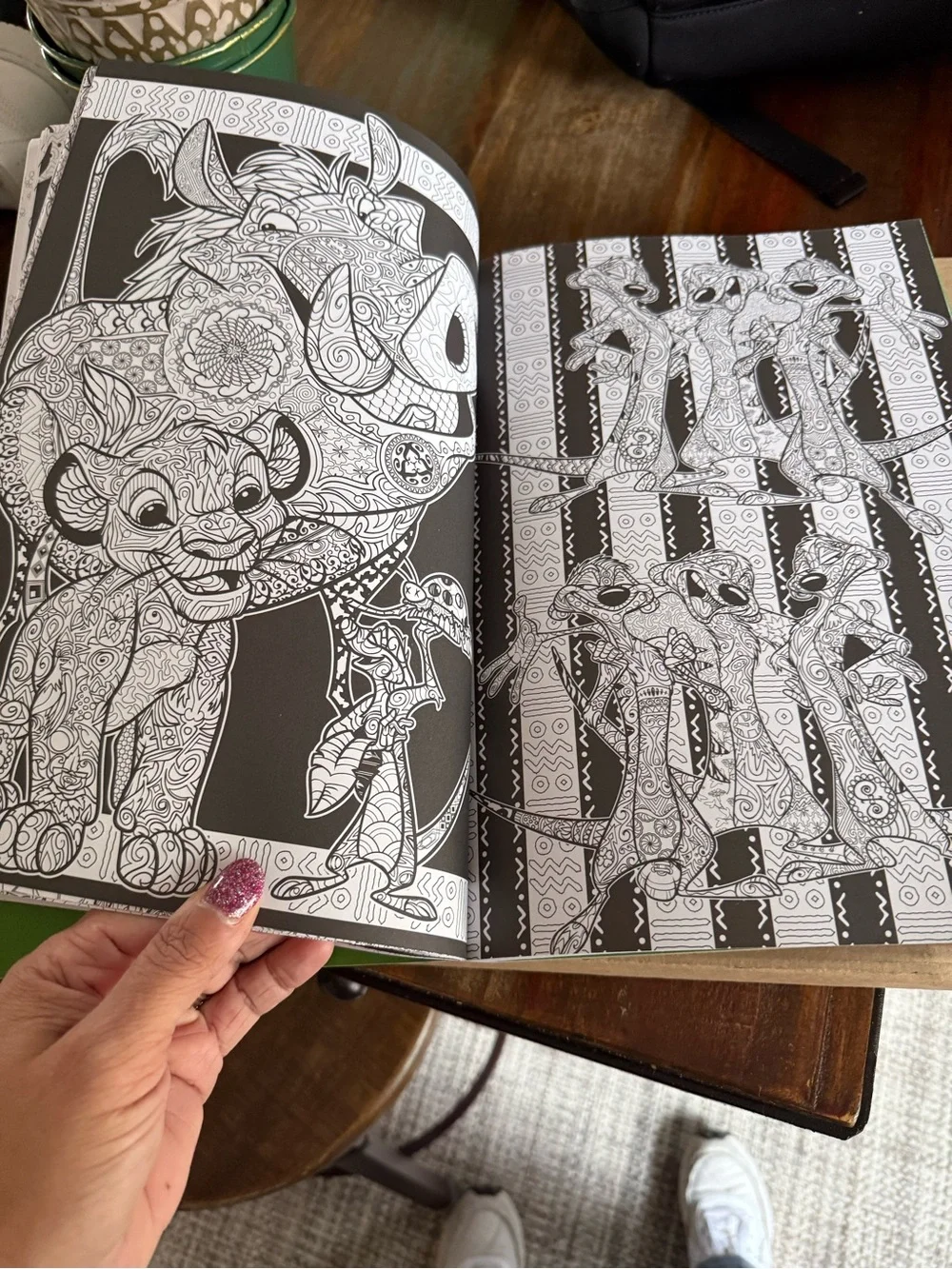 Disney Animals Coloring Book - White with Gold Accents